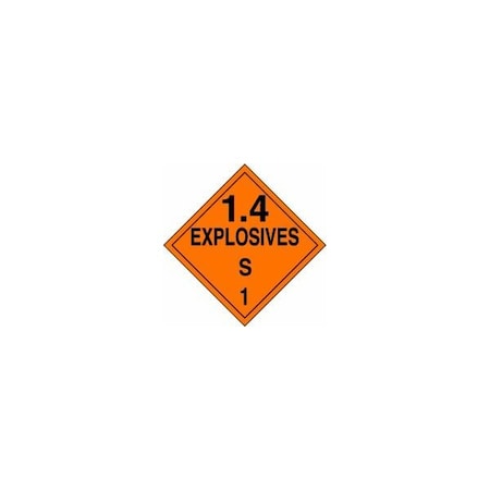 Accuform DOT PLACARD HAZARD CLASS 1 MPL133RM10 MPL133RM10